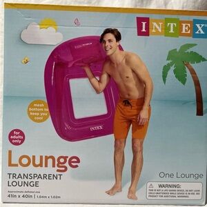 New Intex Transparent Pink Lounge Float